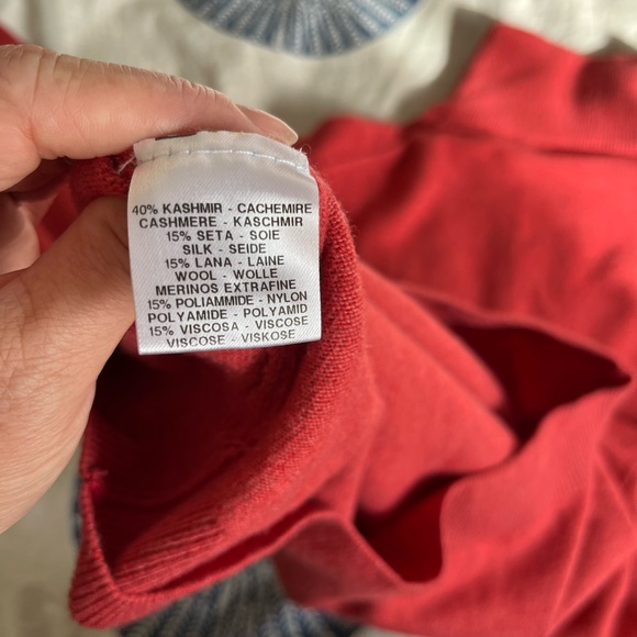 Cashmere blend (wool and silk) Italian quarter zip up - Picture 1 of 8